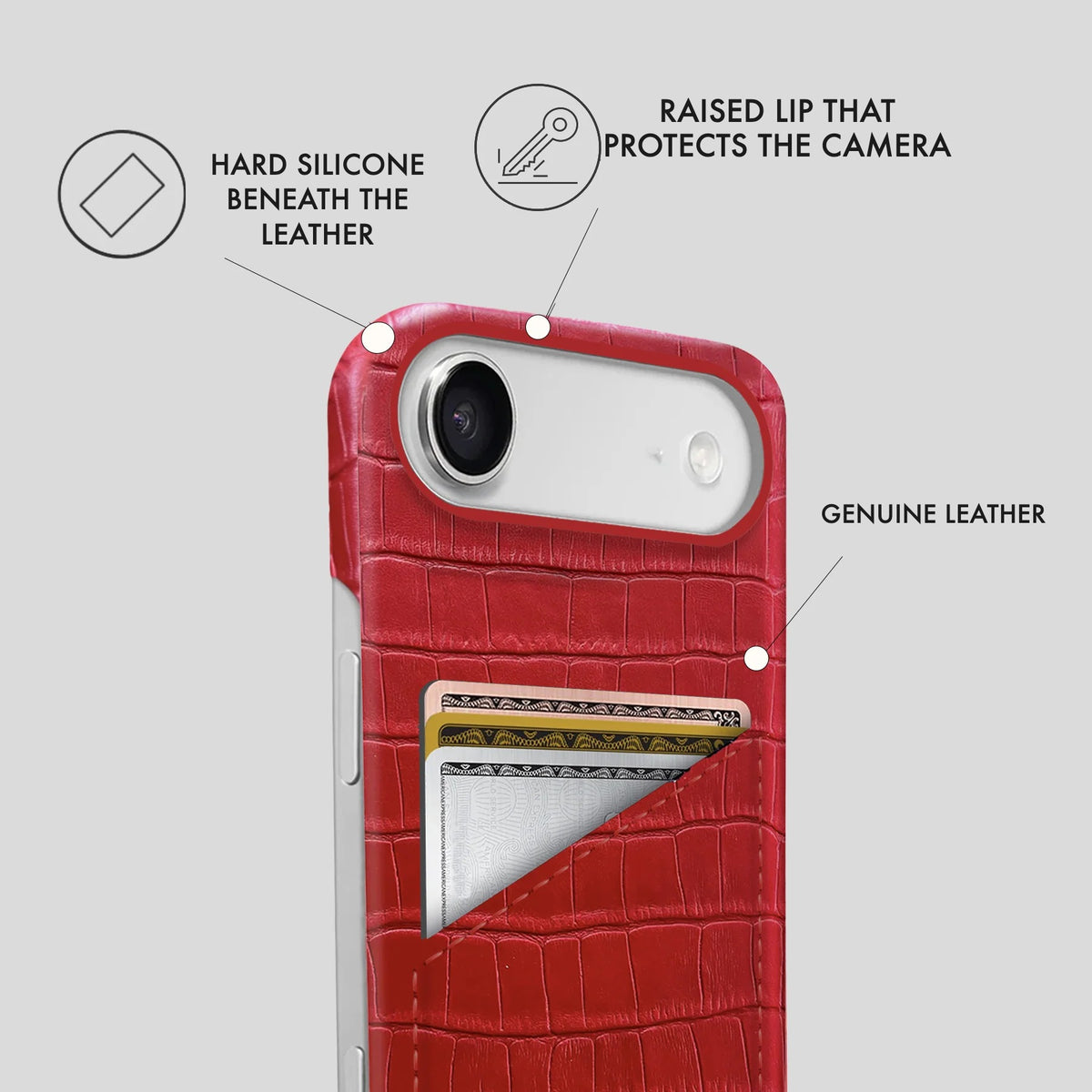 iPhone 17 Air Leather Case — Vega Cardholder