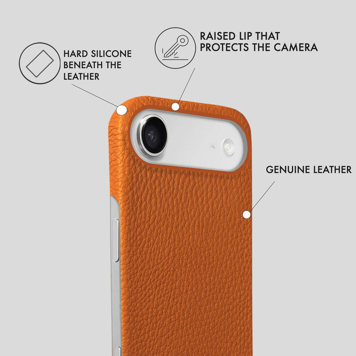 iPhone 17 Air Leather Case — Ashe