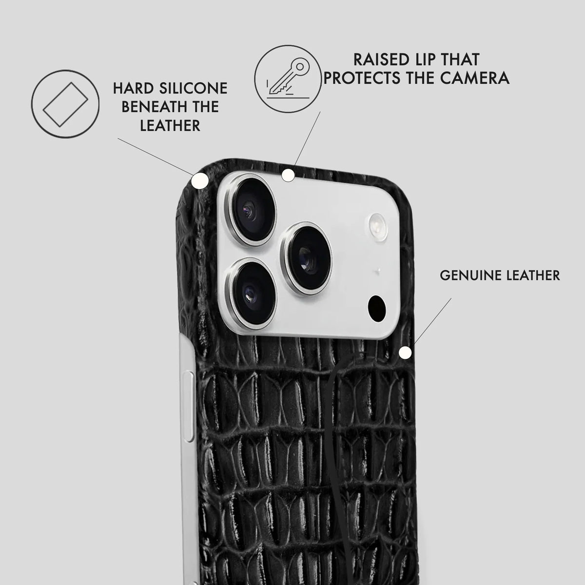 iPhone 17 Pro Max Leather Case — Titan Handle
