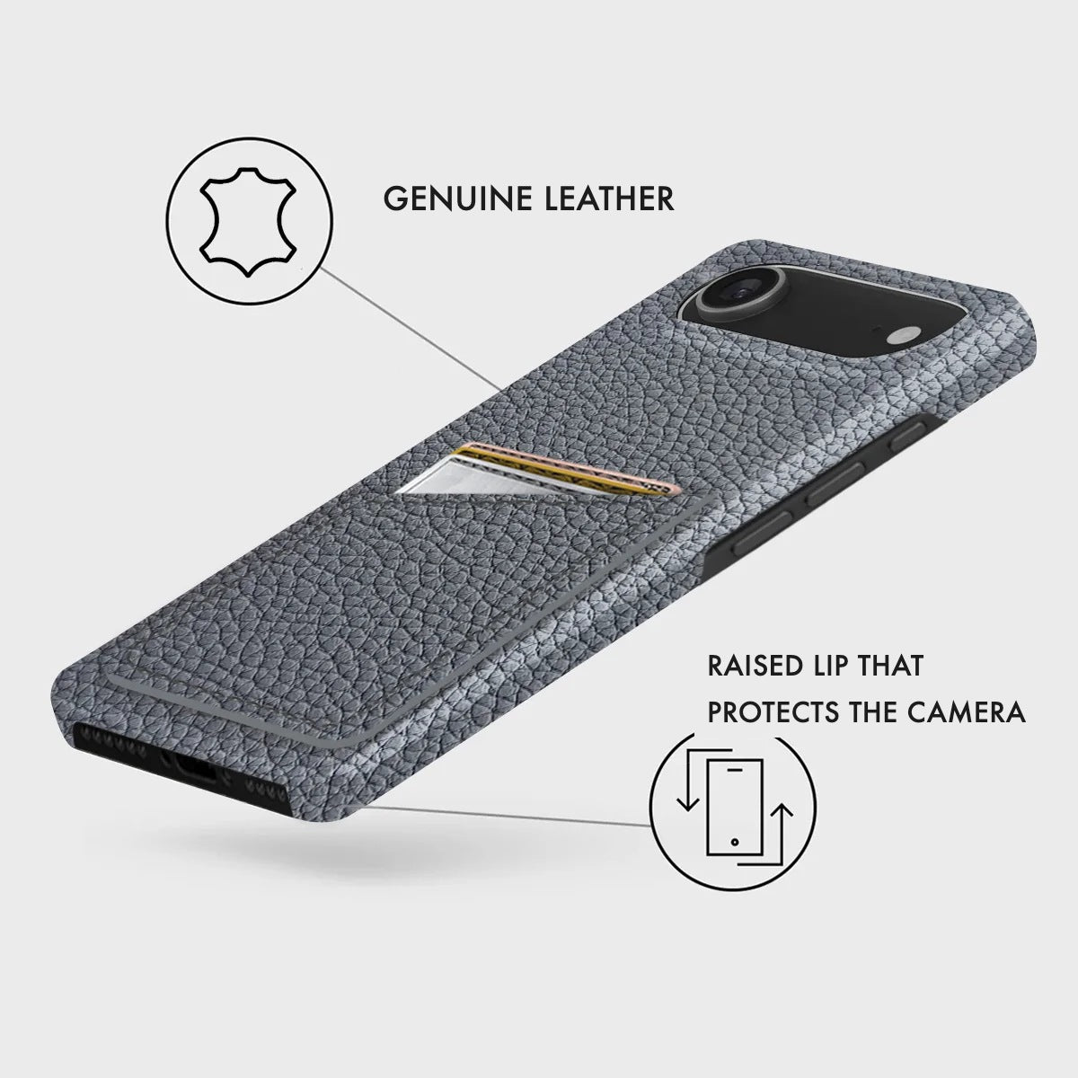 iPhone 17 Air Leather Case — Ashe Handle Cardholder