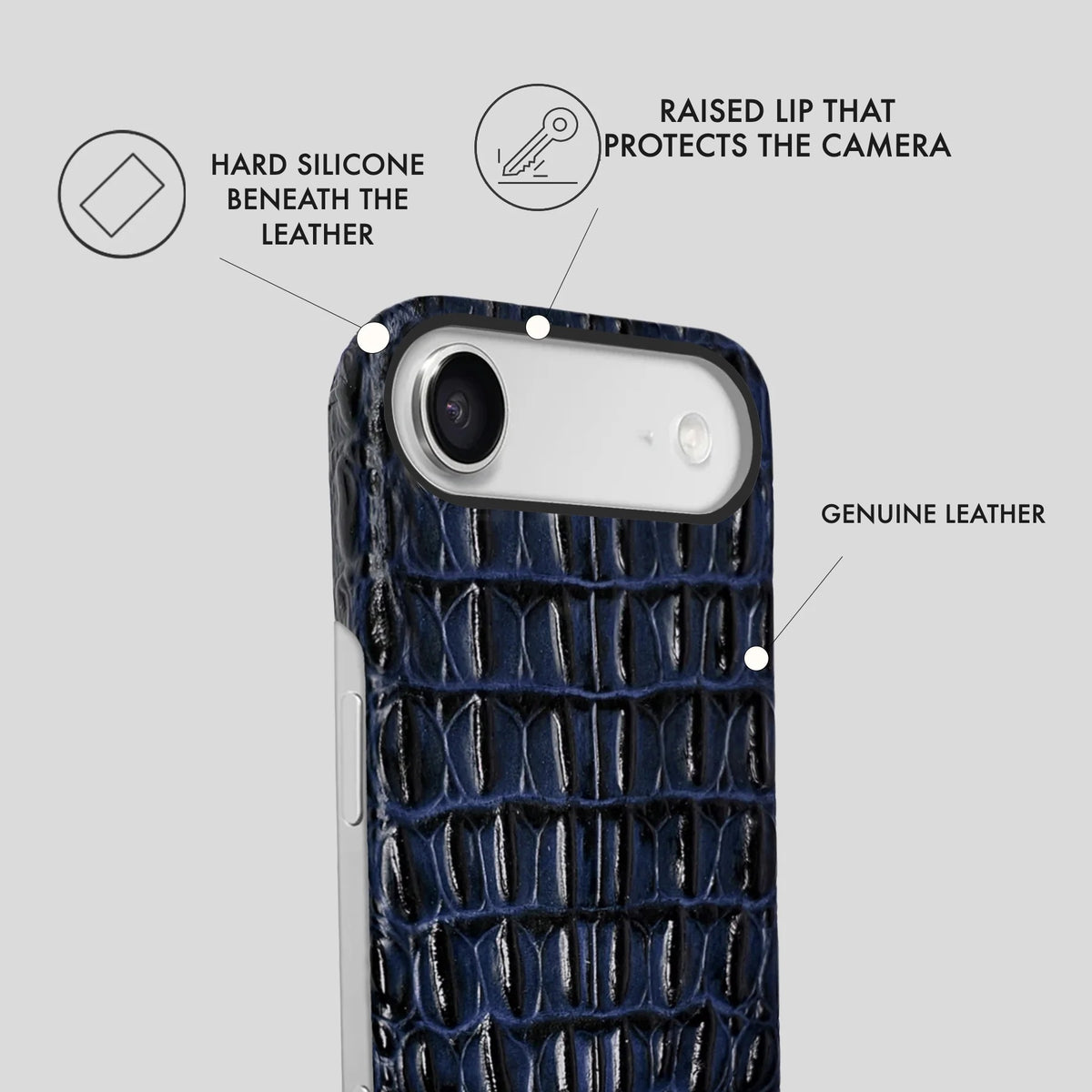 iPhone 17 Air Leather Case — Titan