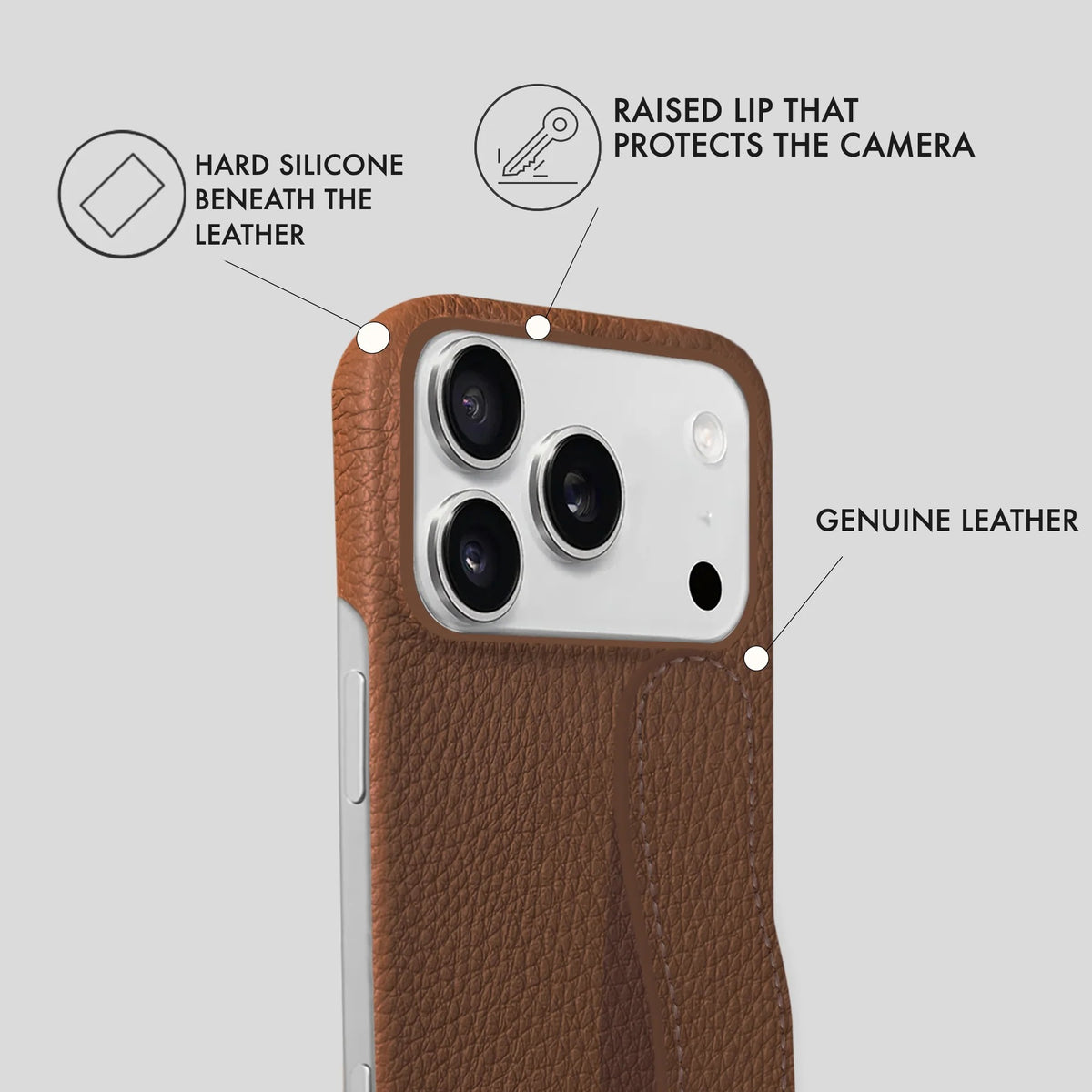 iPhone 17 Pro Leather Case — Ashe Handle