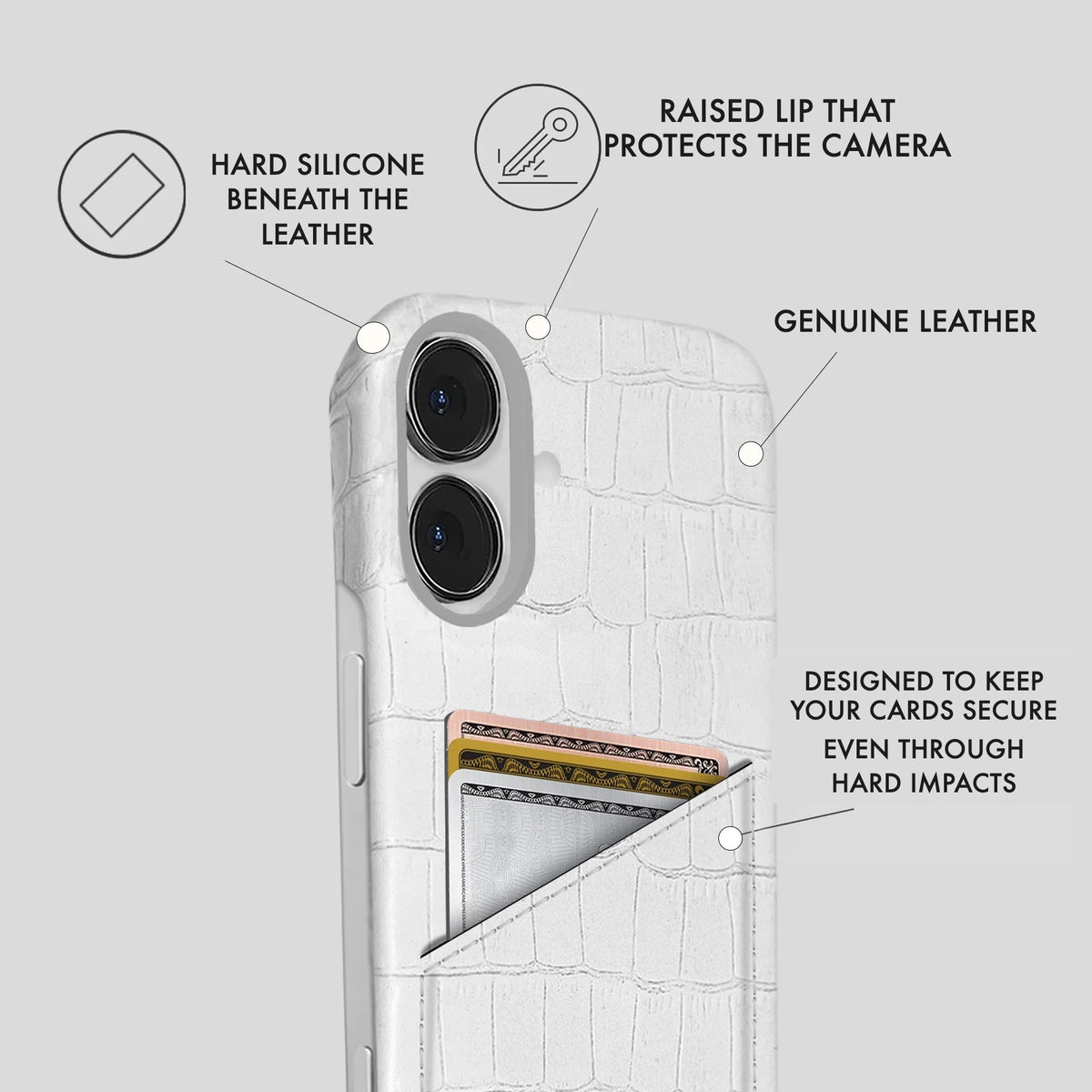 iPhone 16 Plus Leather Case — Vega Cardholder