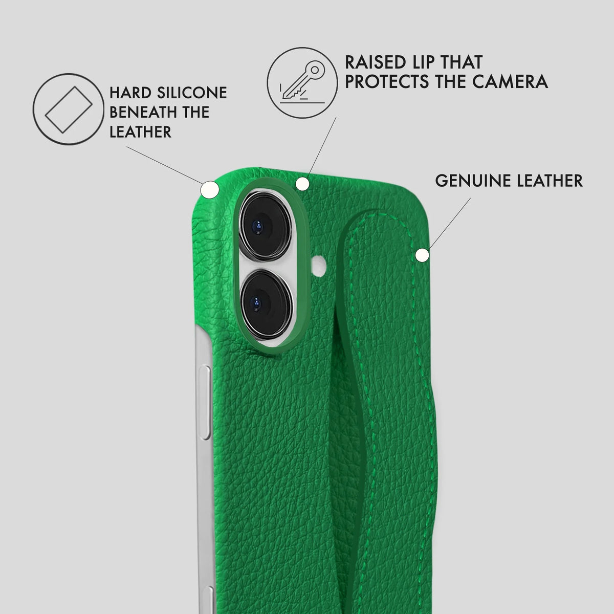iPhone 16 Plus Leather Case — Ashe Handle