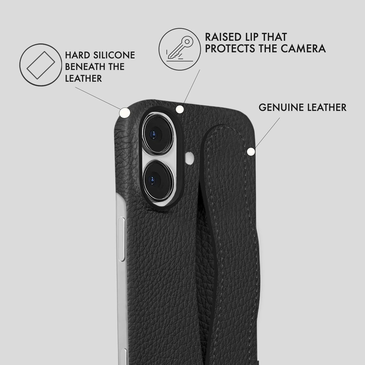 iPhone 16 Plus Leather Case — Ashe Handle