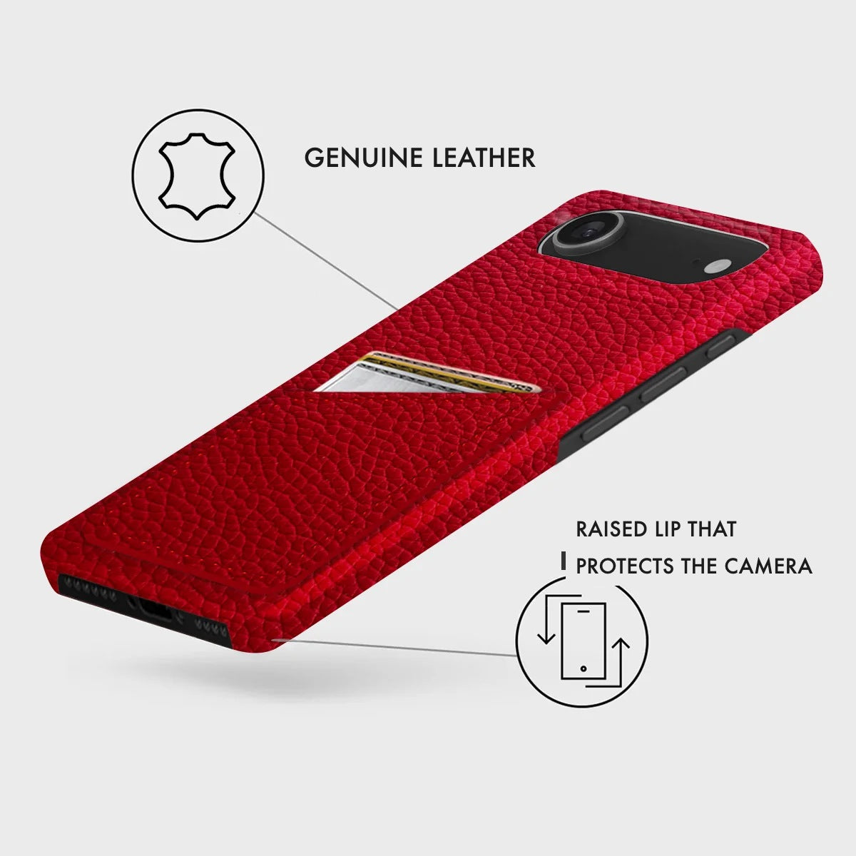 iPhone 17 Air Leather Case — Ashe Handle Cardholder