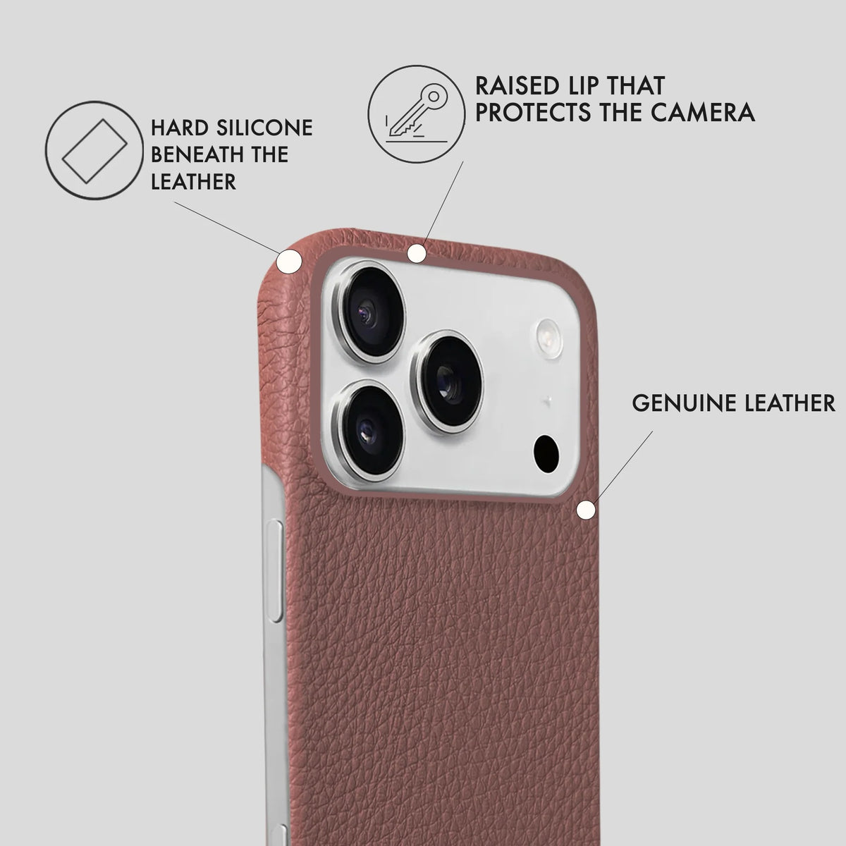 iPhone 17 Pro Max Leather Case — Ashe