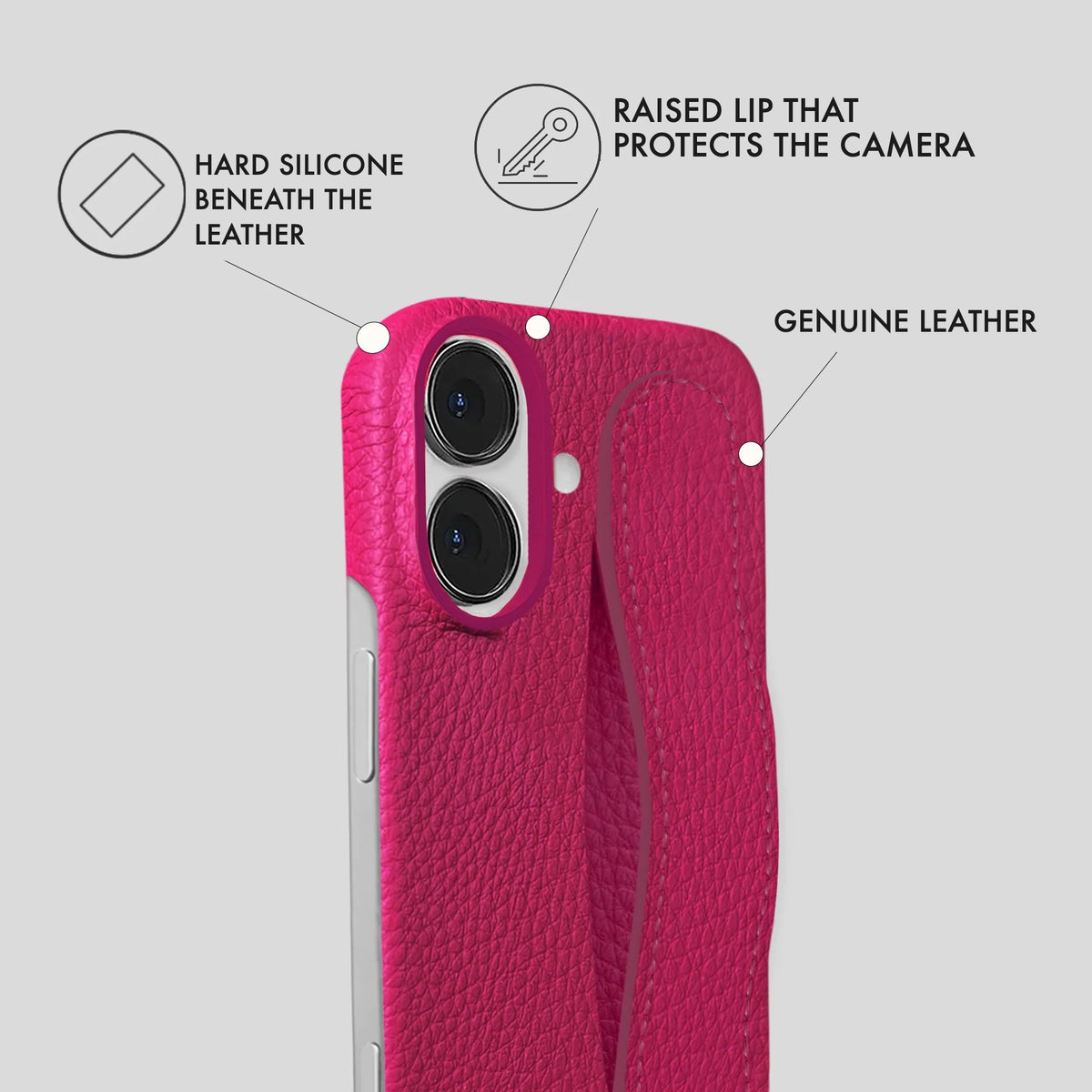 iPhone 16 Plus Leather Case — Ashe Handle