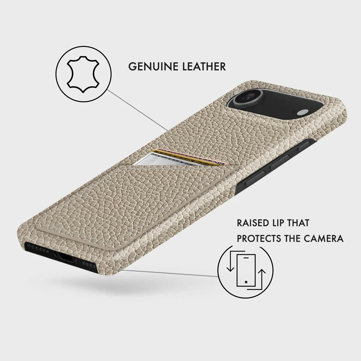iPhone 17 Air Leather Case — Ashe Handle Cardholder