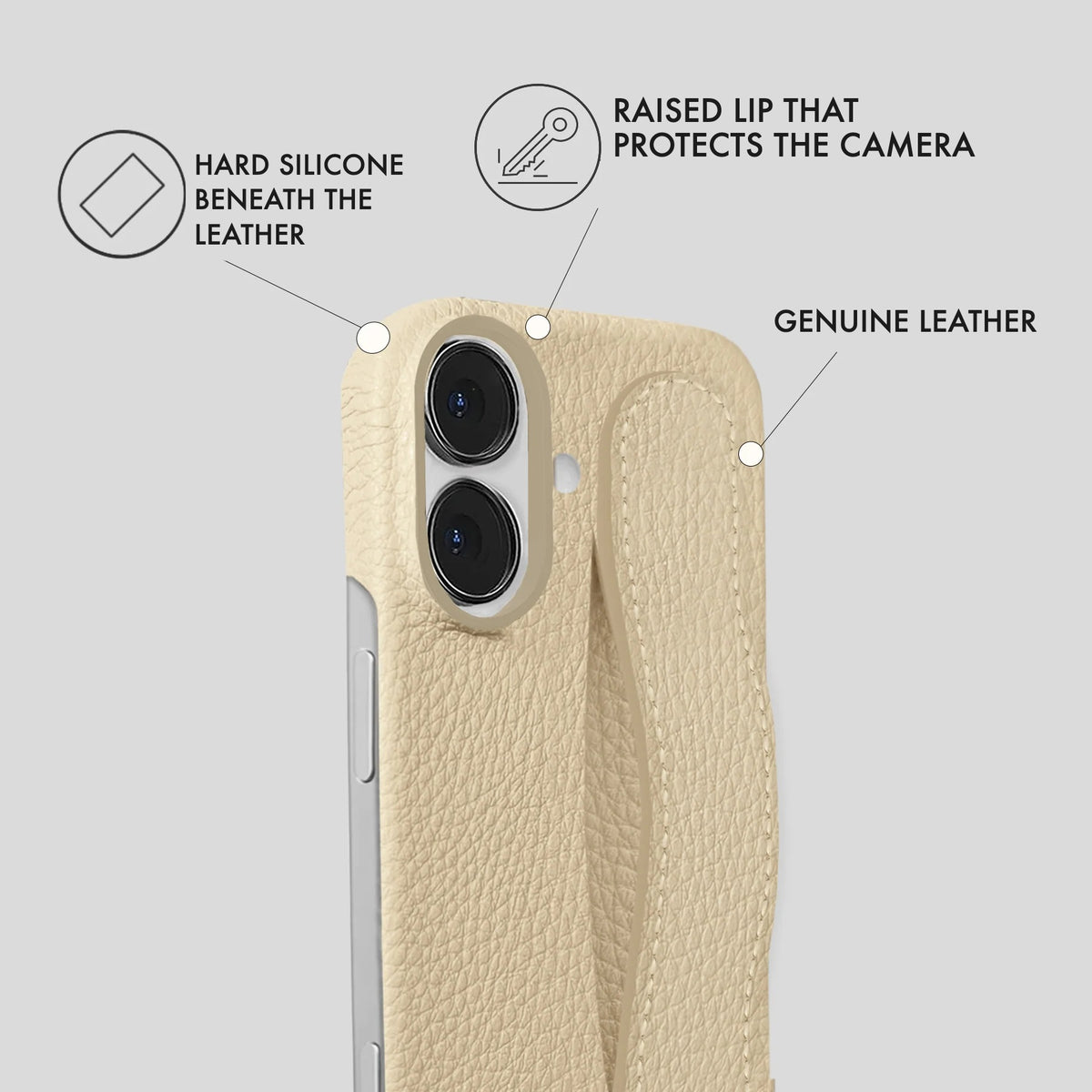 iPhone 16 Plus Leather Case — Ashe Handle