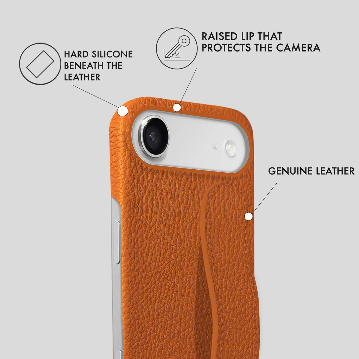 iPhone 17 Air Leather Case — Ashe Handle