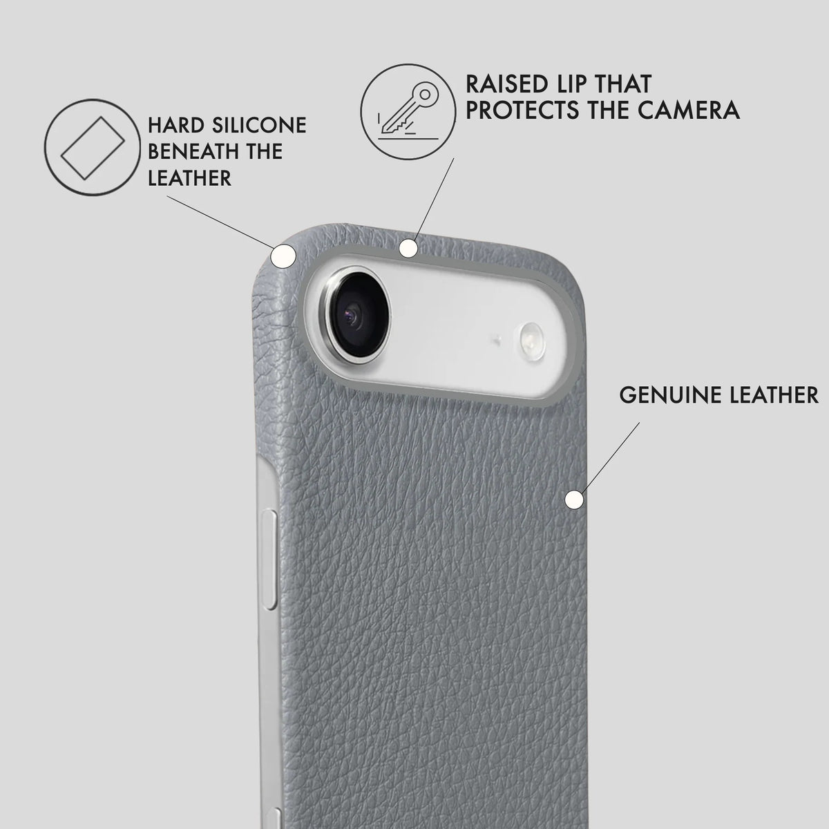 iPhone 17 Air Leather Case — Ashe