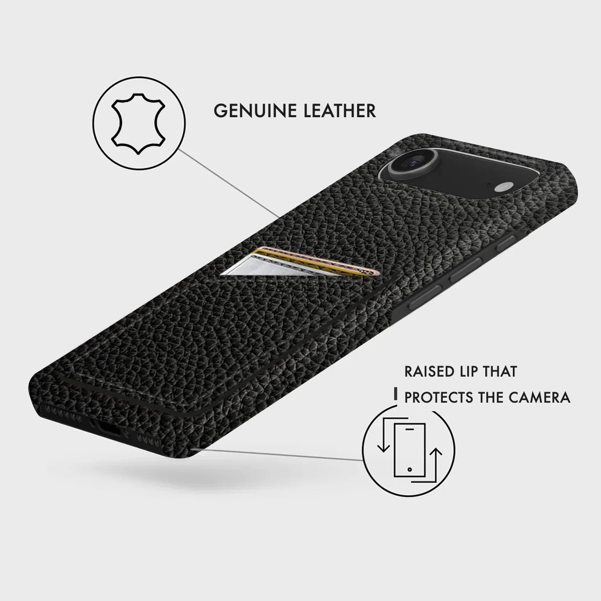 iPhone 17 Air Leather Case — Ashe Handle Cardholder