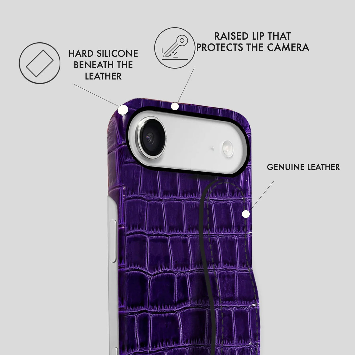 iPhone 17 Air Leather Case — Vega Handle