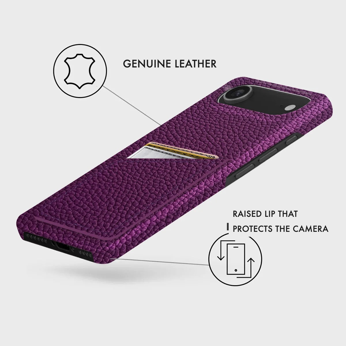 iPhone 17 Air Leather Case — Ashe Handle Cardholder