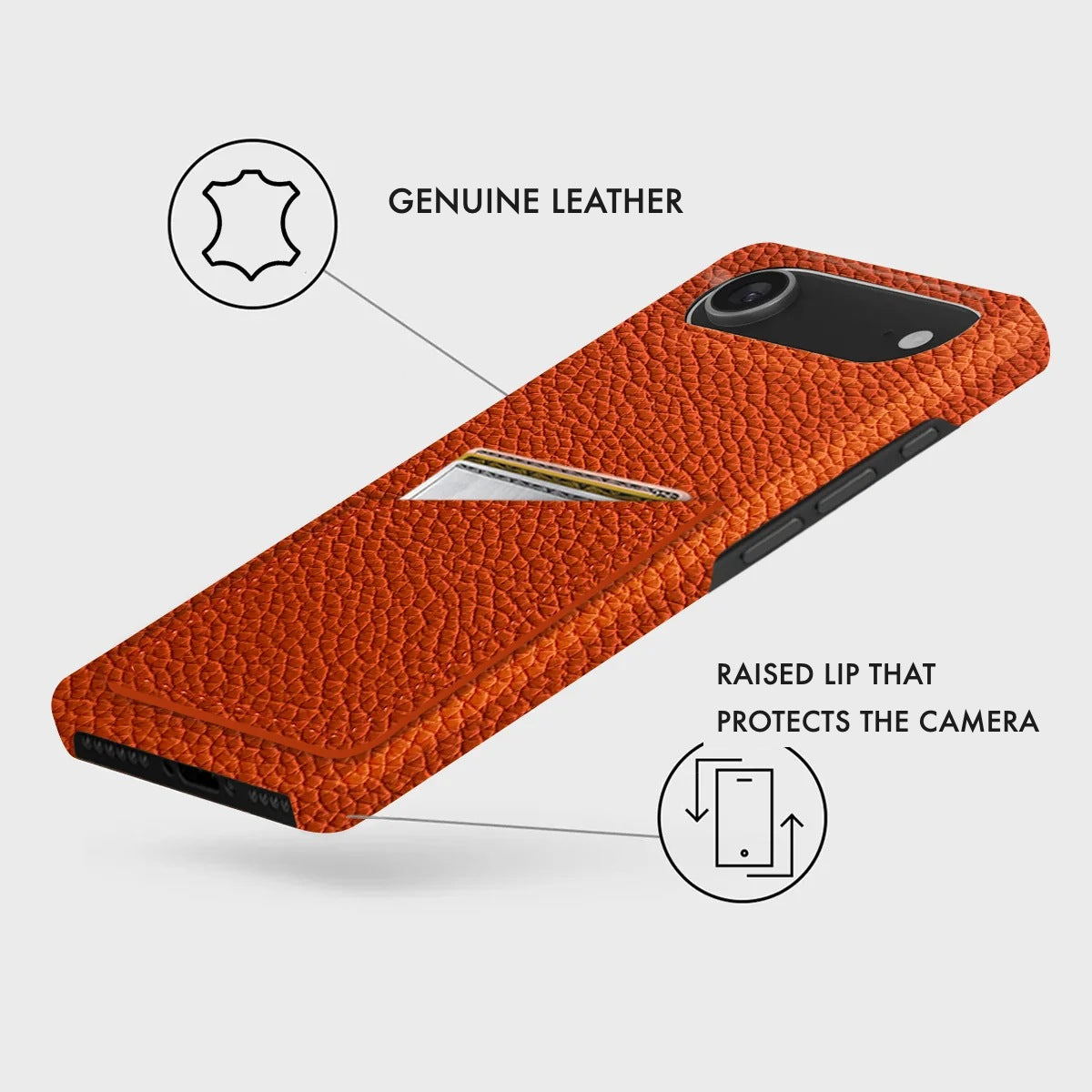 iPhone 17 Air Leather Case — Ashe Handle Cardholder
