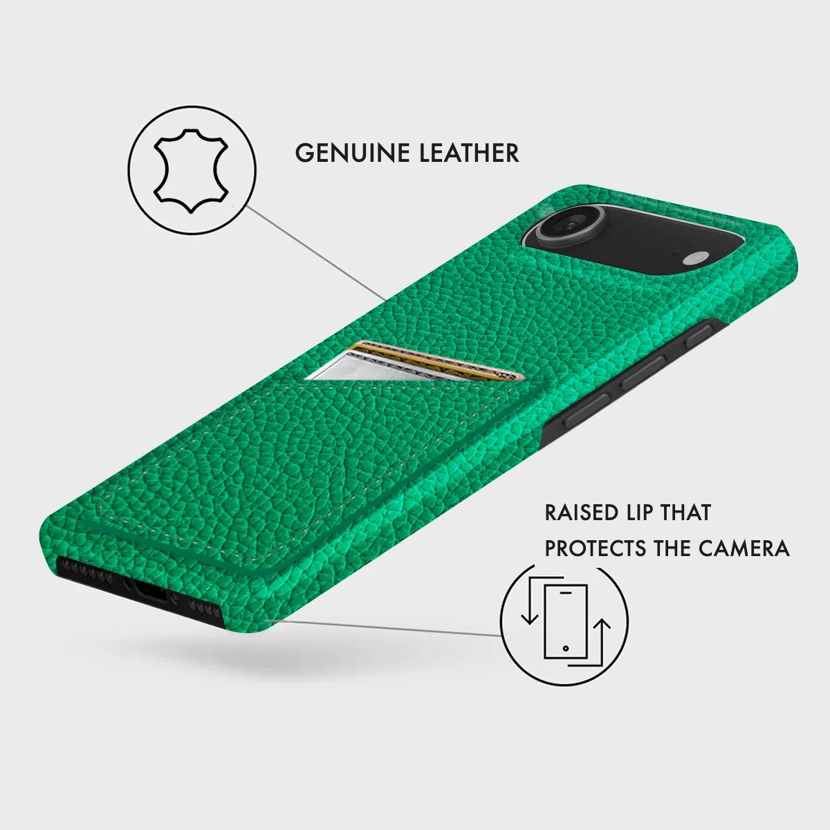 iPhone 17 Air Leather Case — Ashe Handle Cardholder