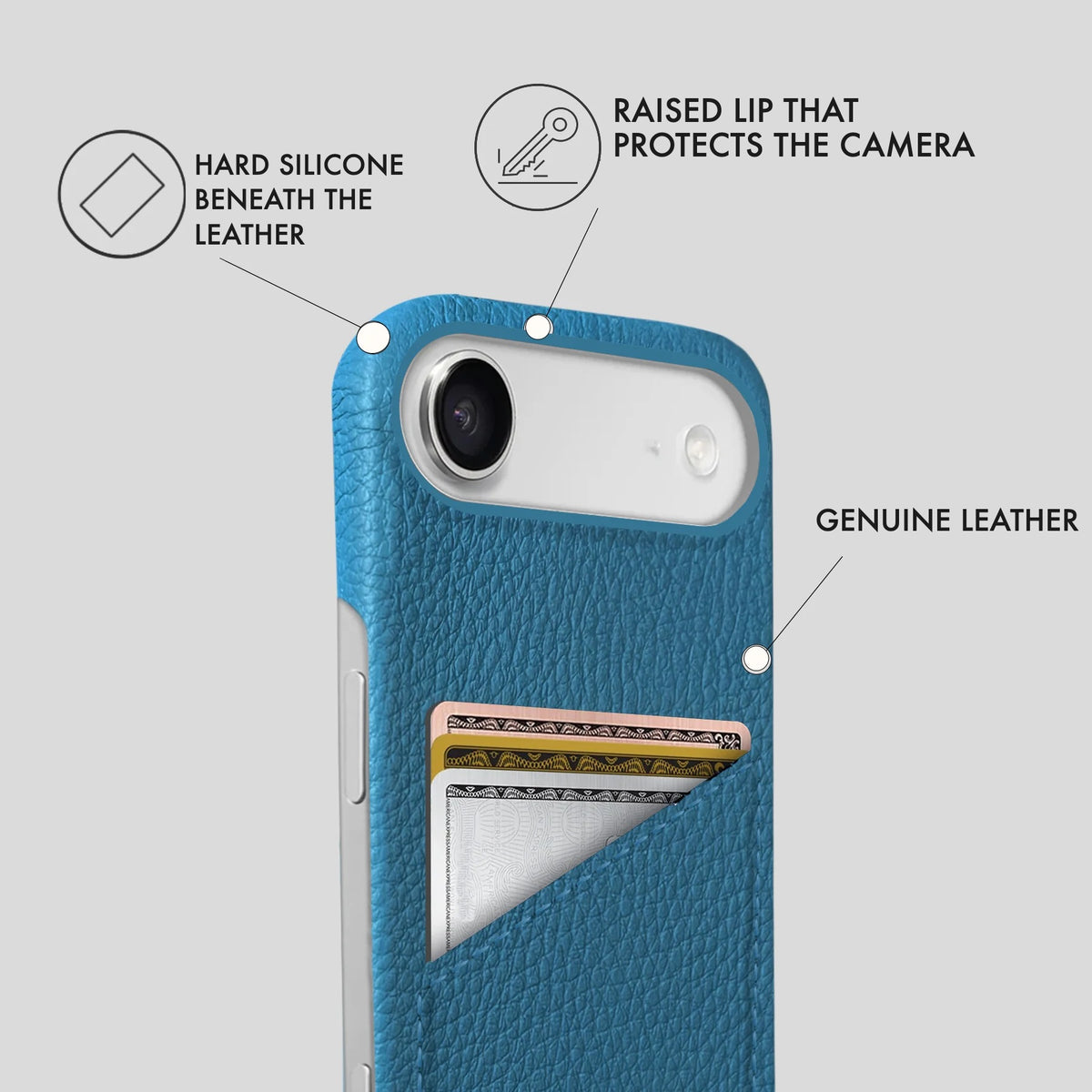 iPhone 17 Air Leather Case — Ashe Cardholder