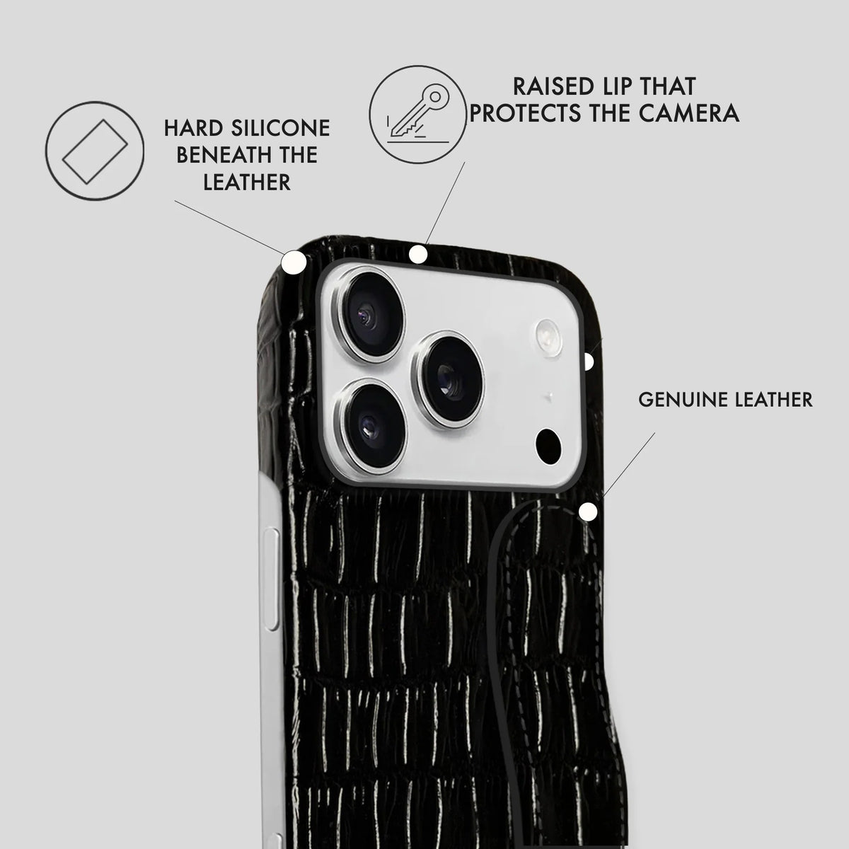 iPhone 17 Pro Max Leather Case — Vega Handle