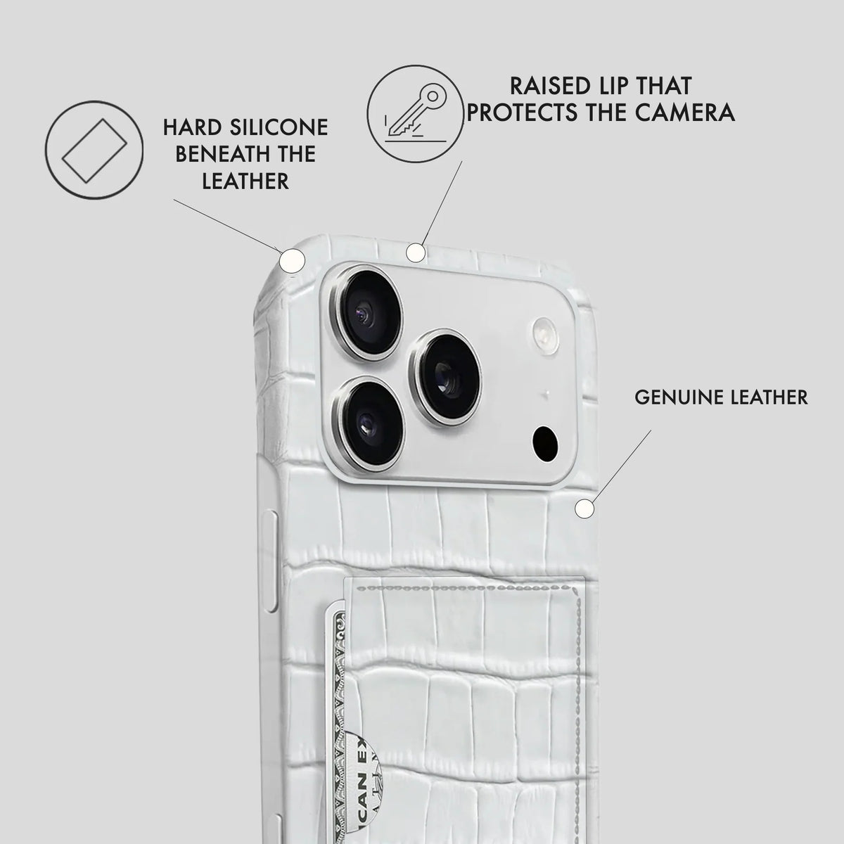 iPhone 17 Pro Max Leather Case — Vega Cardholder