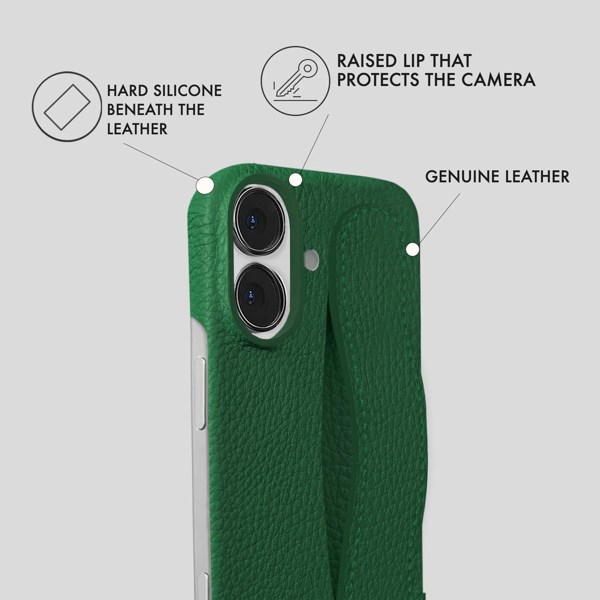 iPhone 16 Plus Leather Case — Ashe Handle