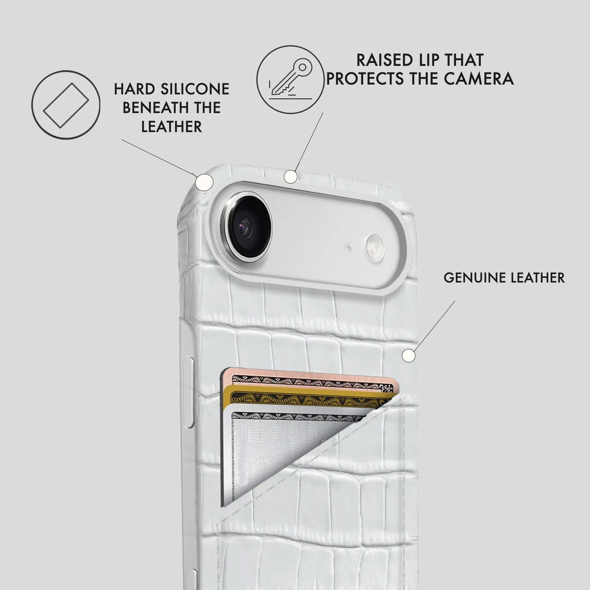 iPhone 17 Air Leather Case — Vega Cardholder