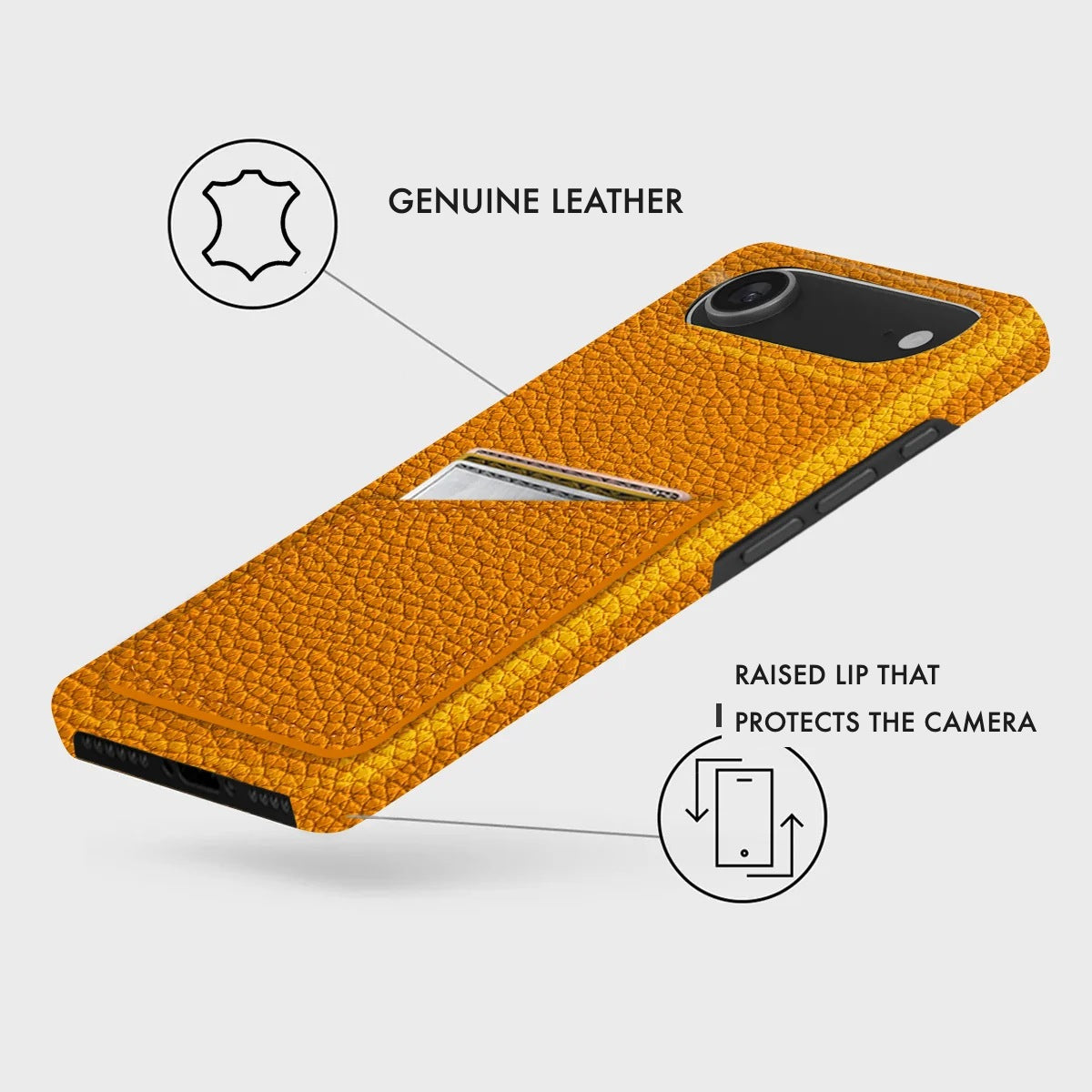 iPhone 17 Air Leather Case — Ashe Handle Cardholder