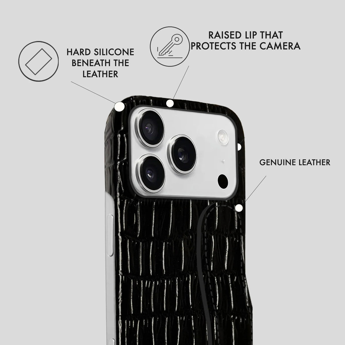 iPhone 17 Pro Max Leather Case — Vega Handle