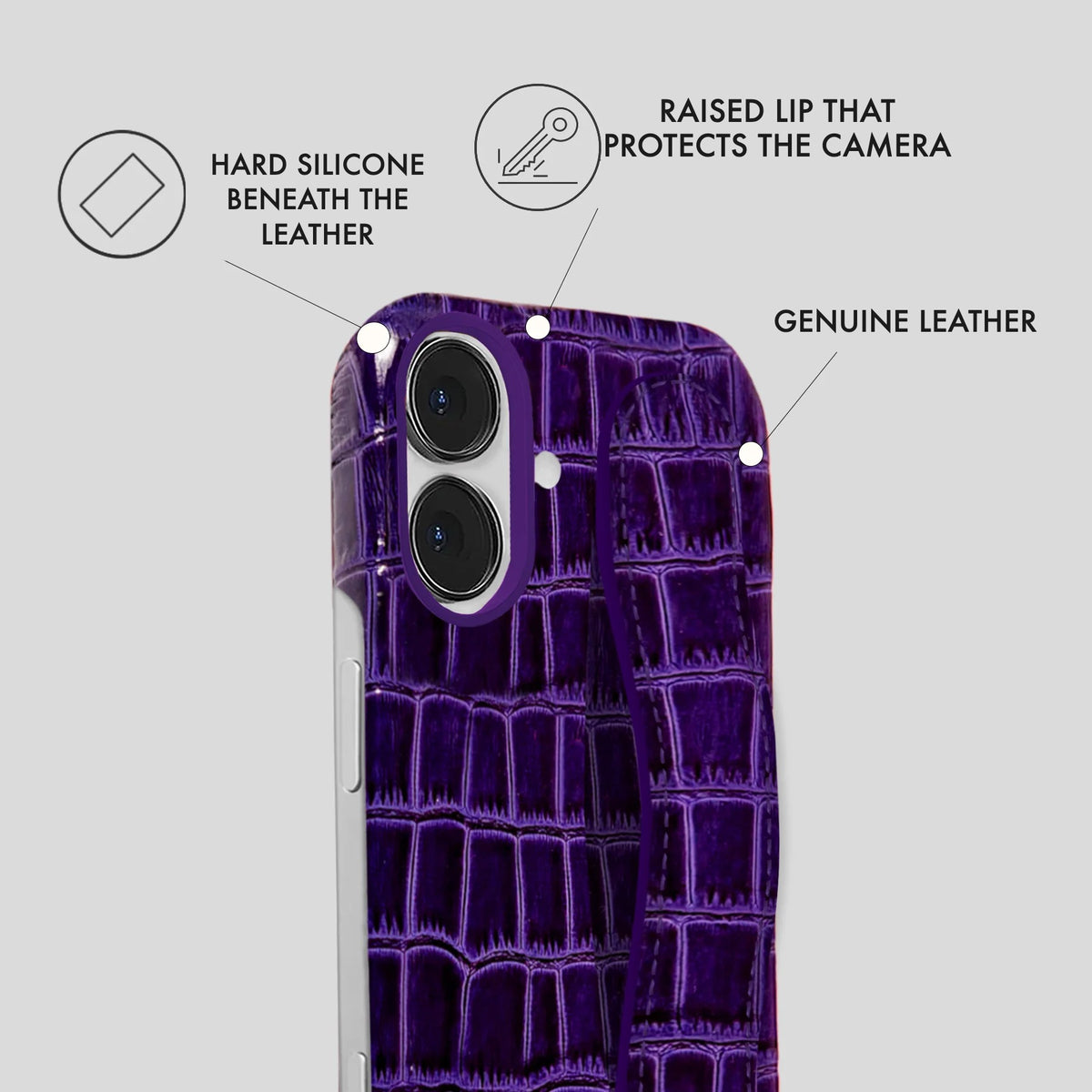 iPhone 16 Plus Leather Case — Vega Handle