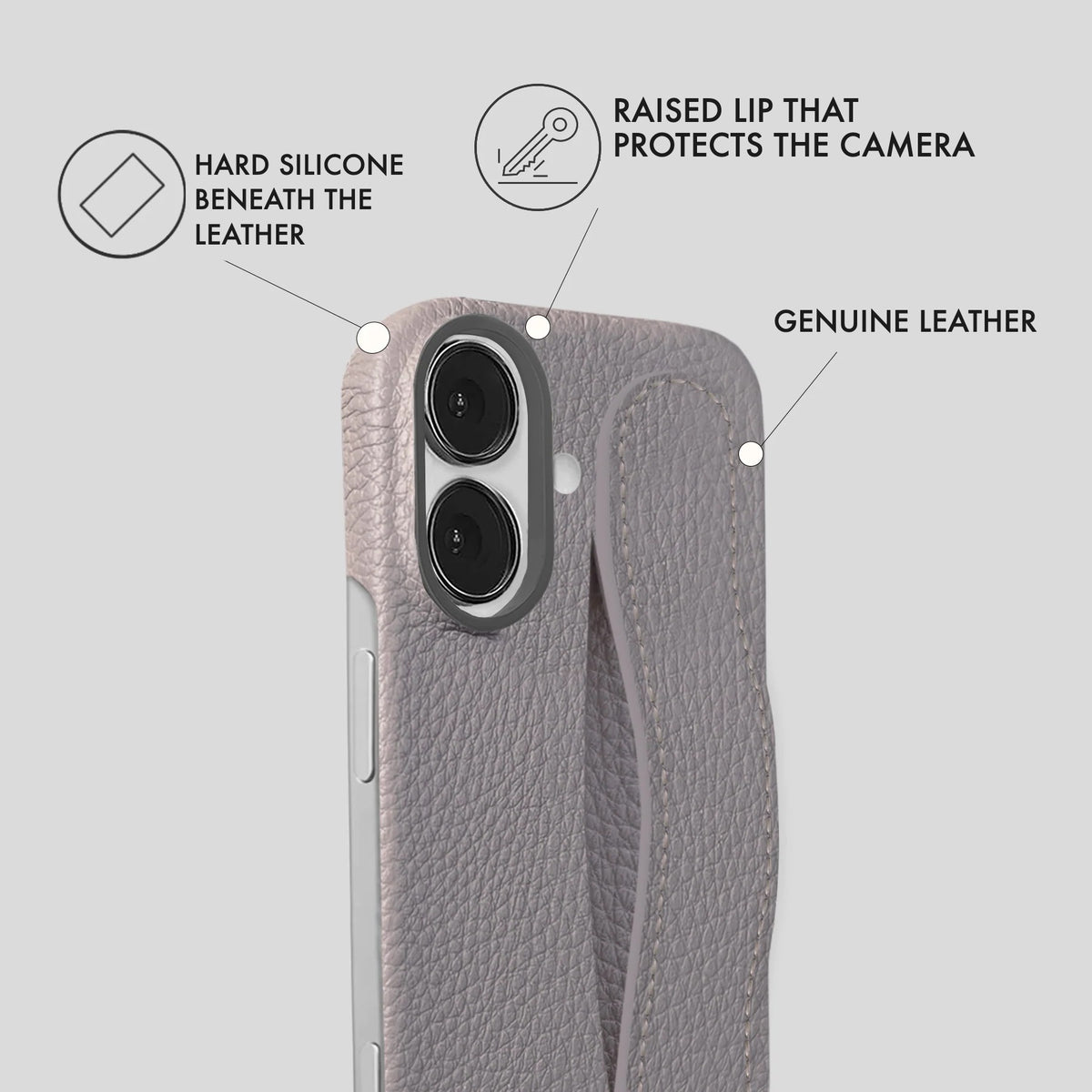 iPhone 16 Plus Leather Case — Ashe Handle