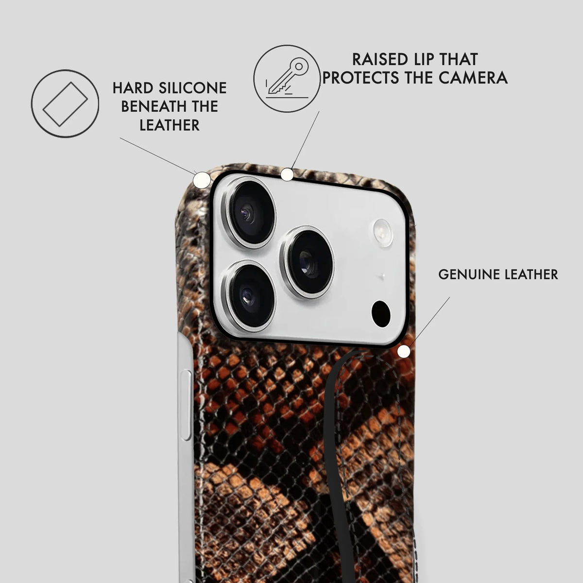 iPhone 17 Pro Max Leather Case — Elise Handle