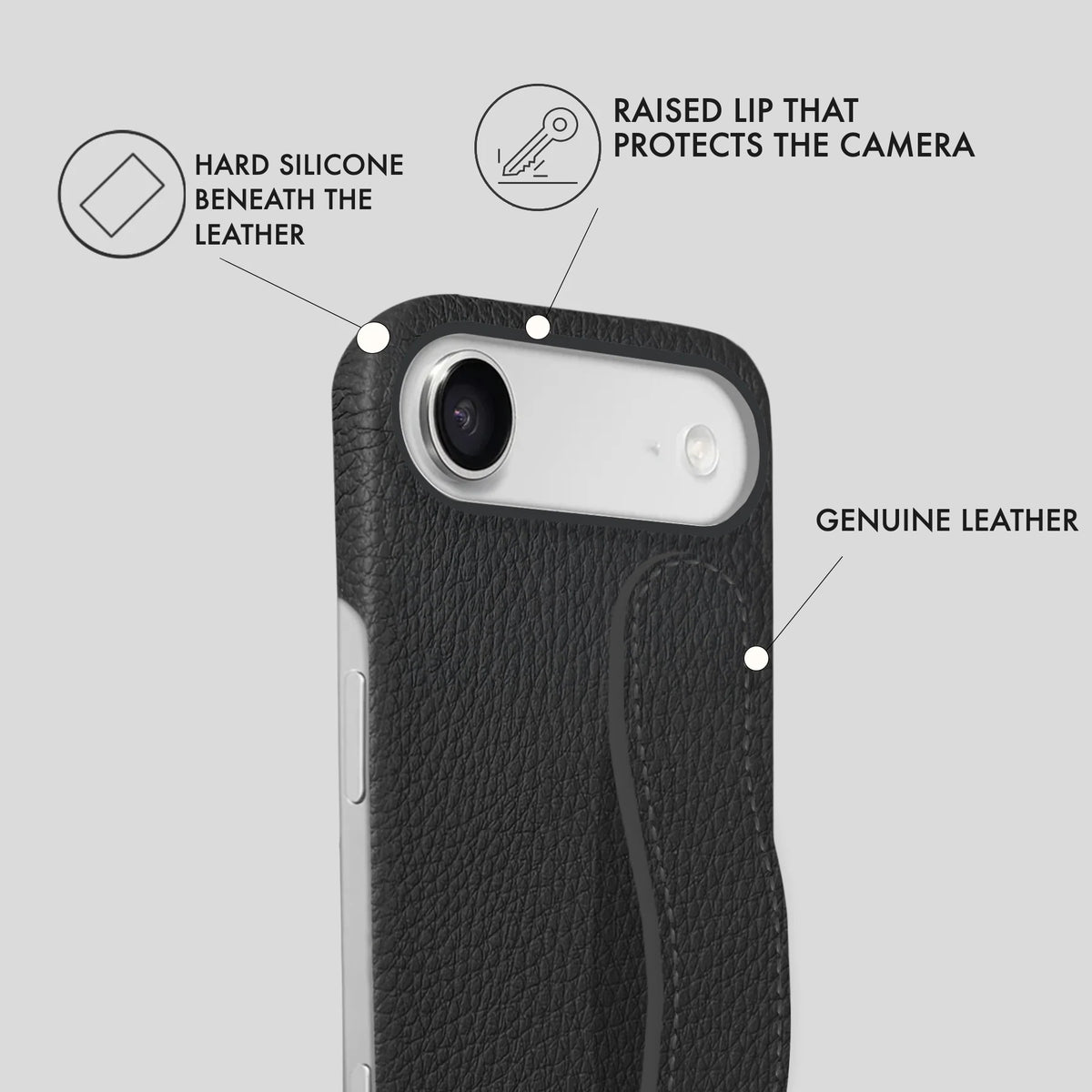 iPhone 17 Air Leather Case — Ashe Handle