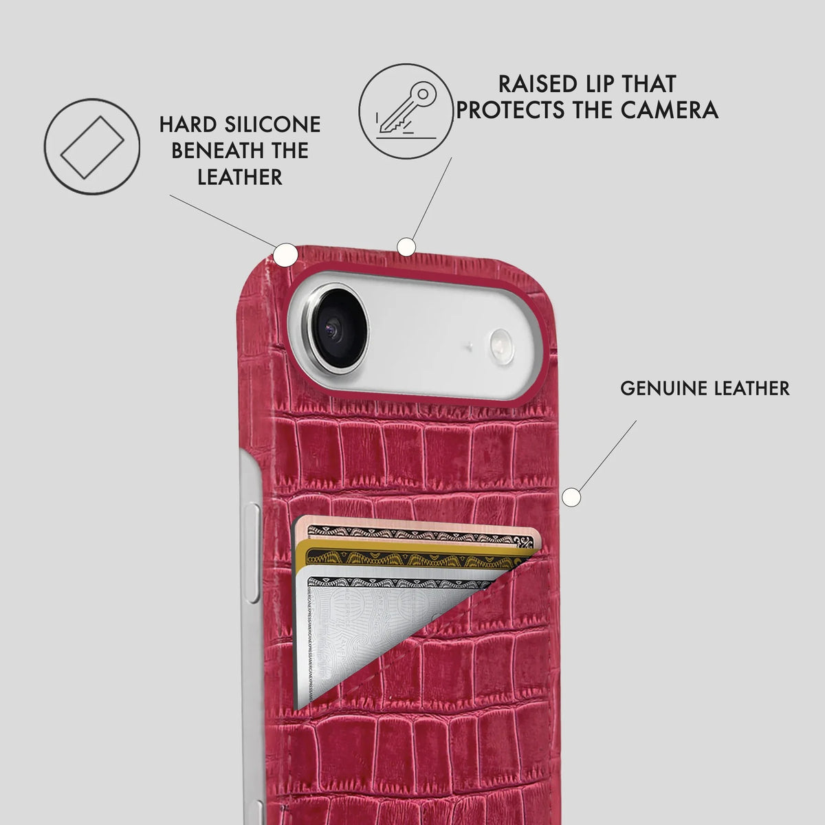 iPhone 17 Air Leather Case — Vega Cardholder