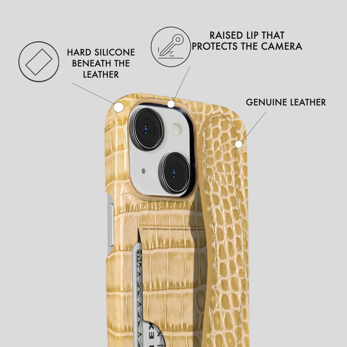 iPhone 15 Plus Leather Case — Neo Handle Cardholder