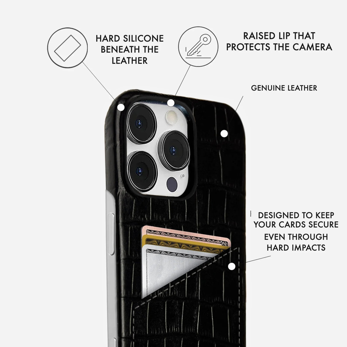 iPhone 16 Pro Leather Case — Vega Cardholder