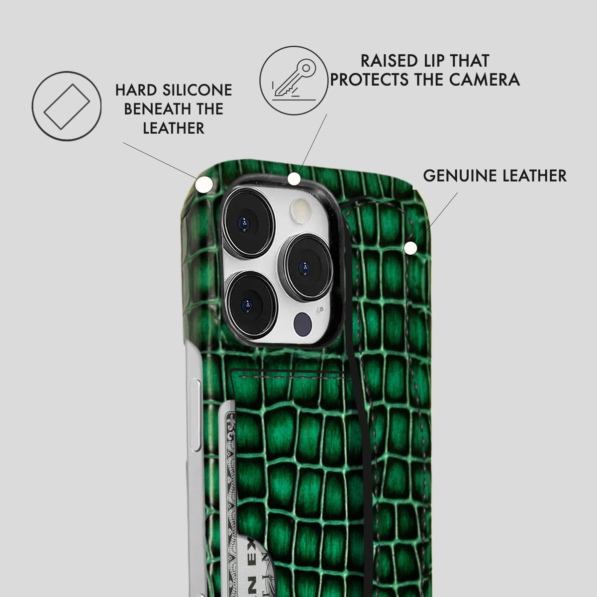iPhone 16 Pro Max Leather Case — Lusso Handle Cardholder