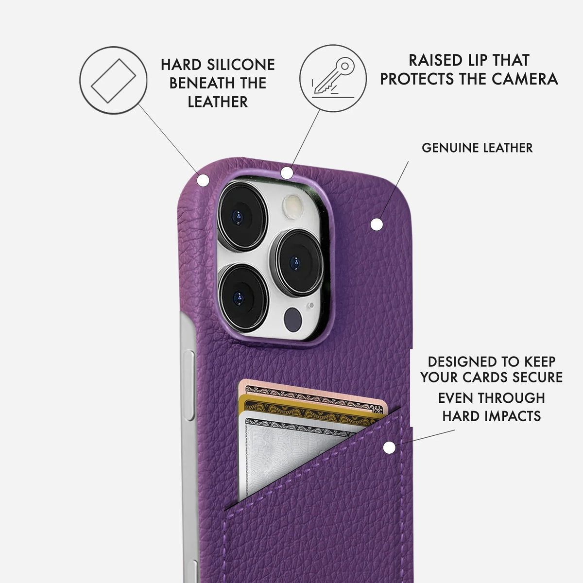 iPhone 16 Pro Leather Case — Ashe Cardholder