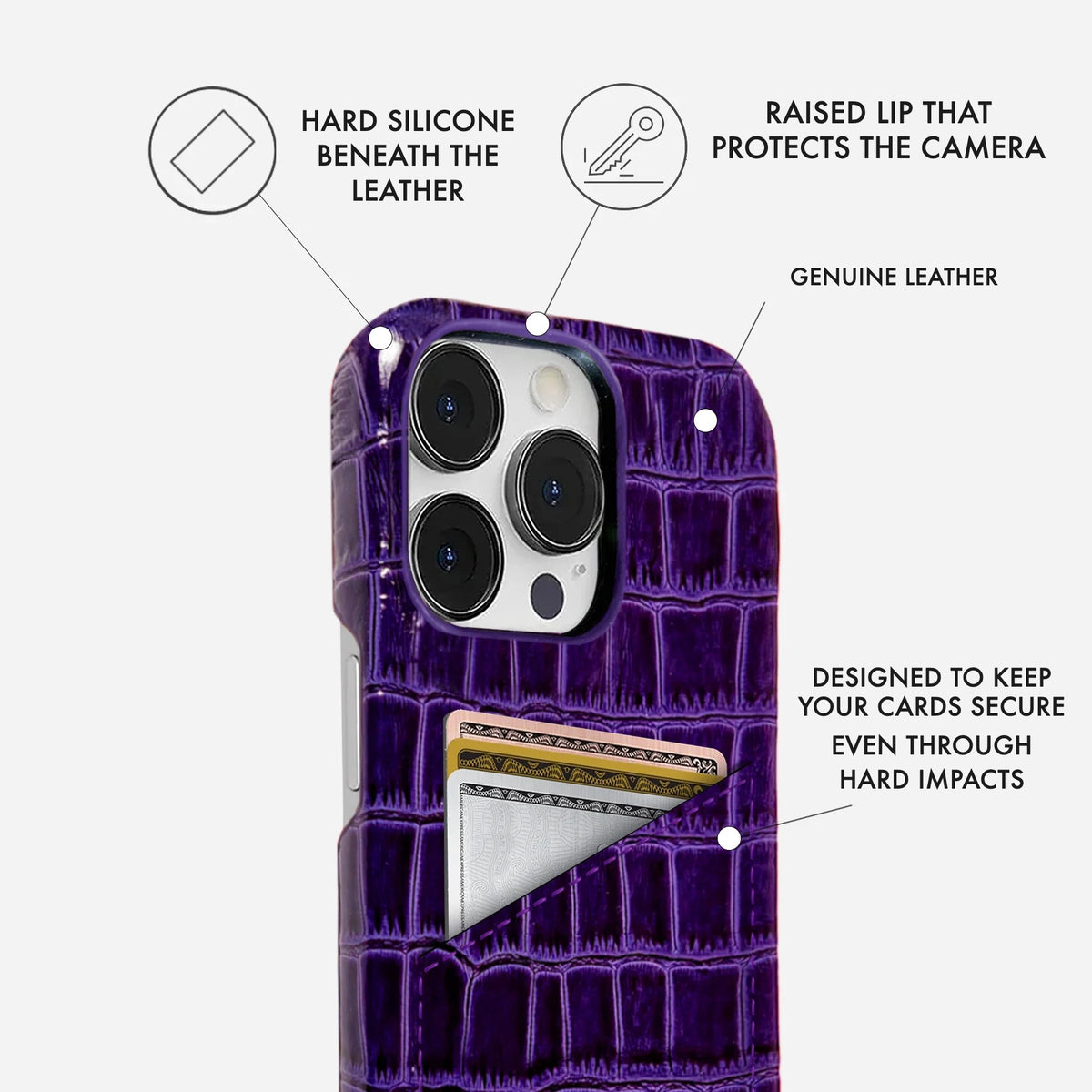 iPhone 14 Pro Leather Case — Vega Cardholder