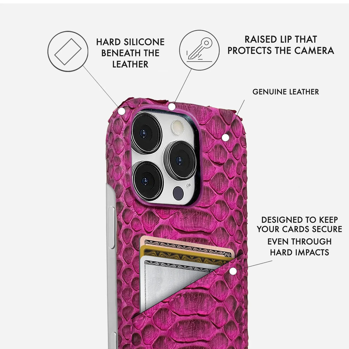 iPhone 16 Pro Max Leather Case — Piton Cardholder