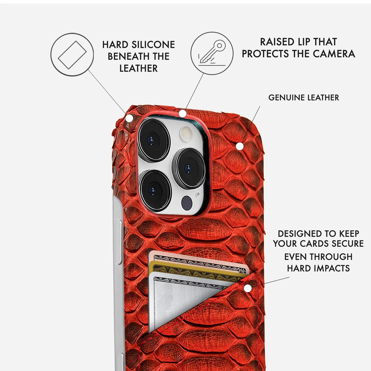 iPhone 16 Pro Max Leather Case — Piton Cardholder