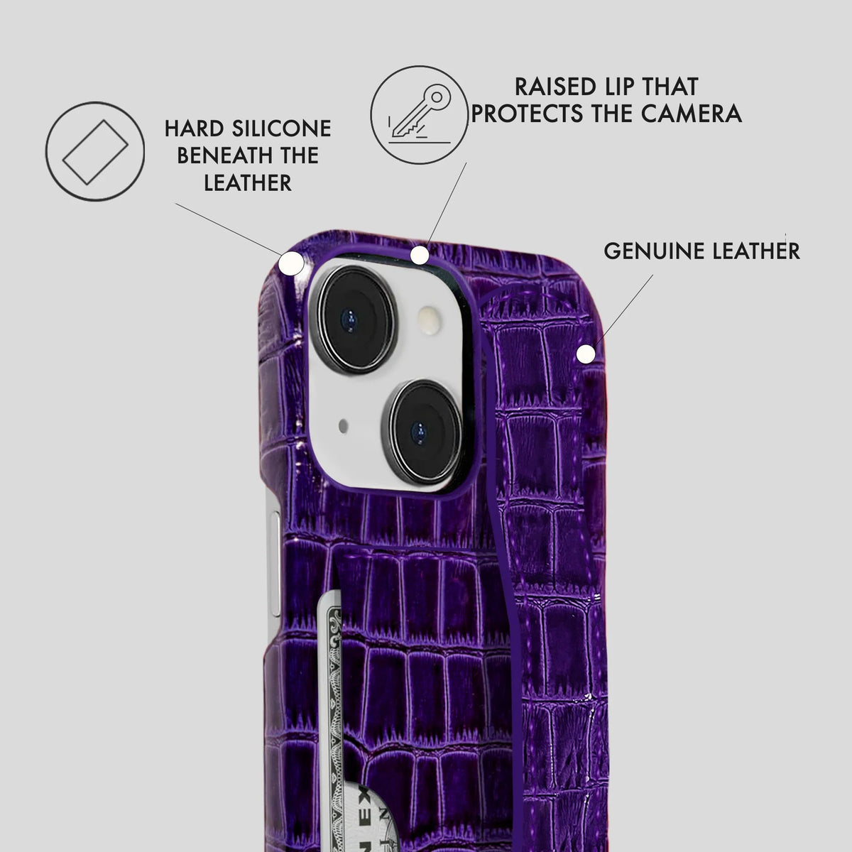 iPhone 14 Leather Case — Vega Handle Cardholder