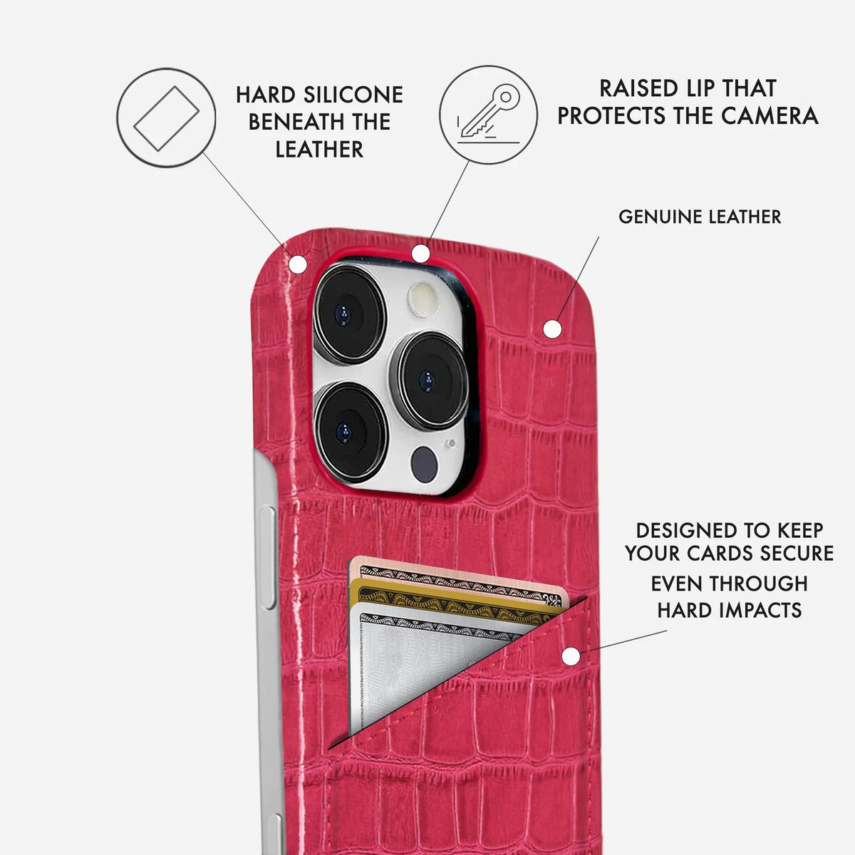 iPhone 16 Pro Leather Case — Vega Cardholder