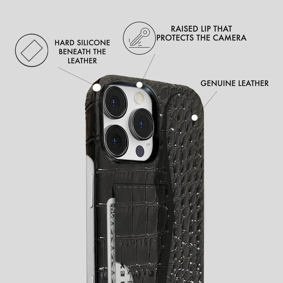 iPhone 16 Pro Max Leather Case — Neo Handle Cardholder
