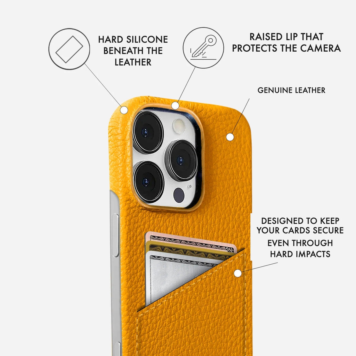 iPhone 14 Pro Leather Case — Ashe Cardholder