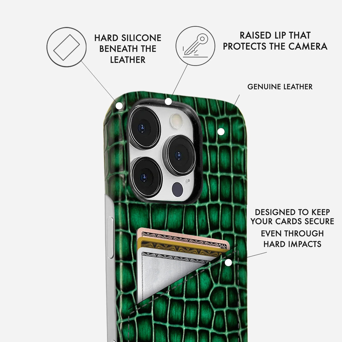 iPhone 16 Pro Leather Case — Lusso Cardholder
