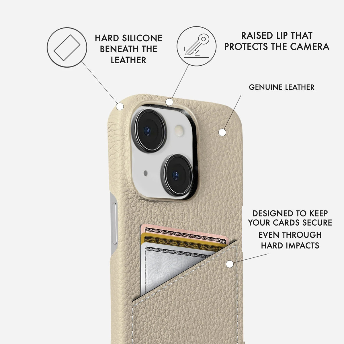 iPhone 14 Leather Case — Ashe Cardholder