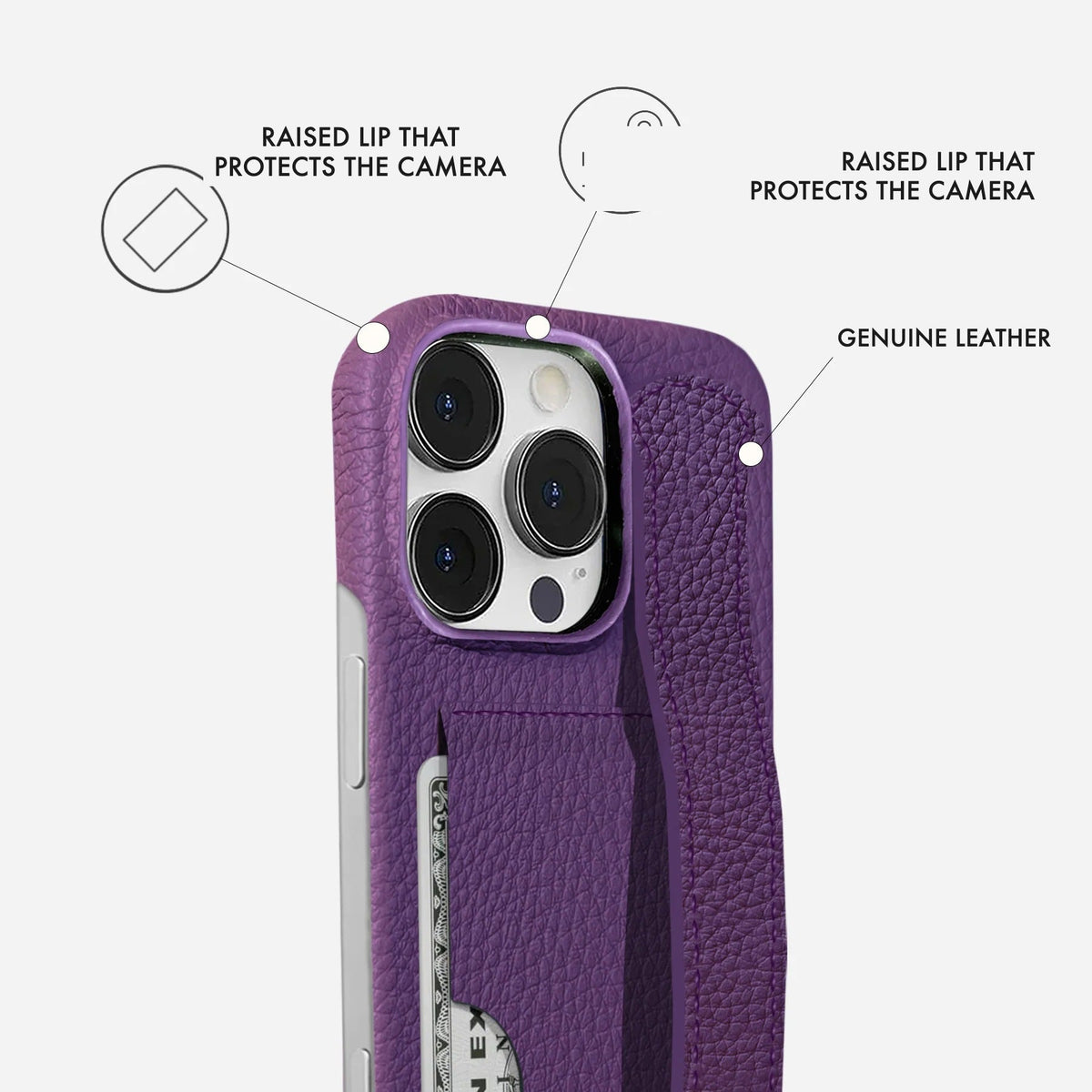 iPhone 14 Pro Max Leather Case — Ashe Handle Cardholder