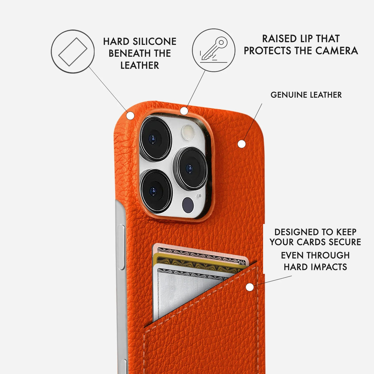 iPhone 16 Pro Leather Case — Ashe Cardholder
