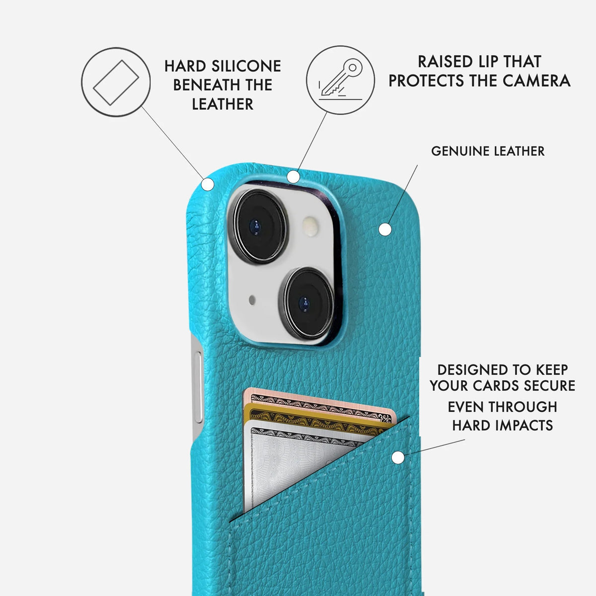iPhone 14 Leather Case — Ashe Cardholder