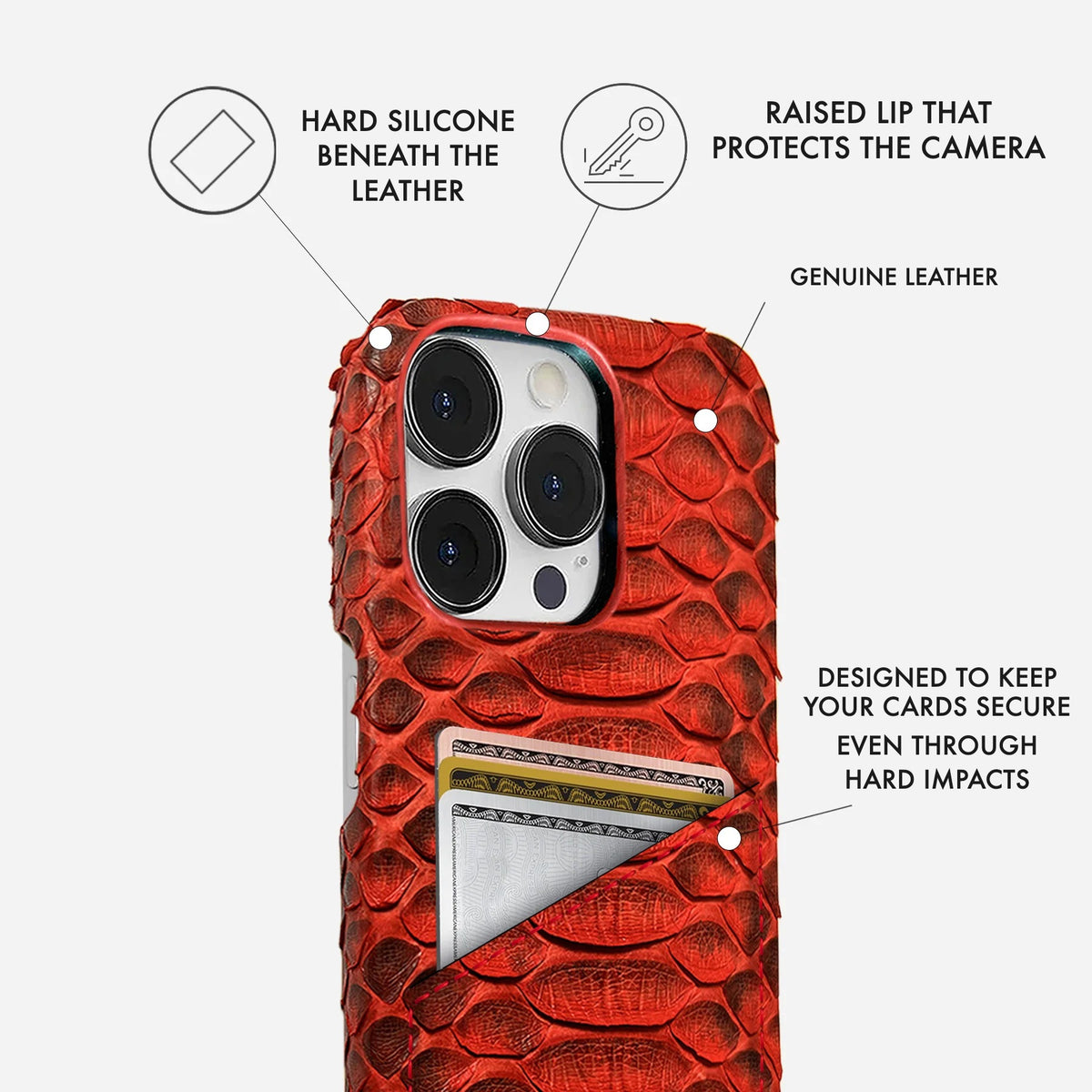 iPhone 13 Pro Max Leather Case — Piton Cardholder